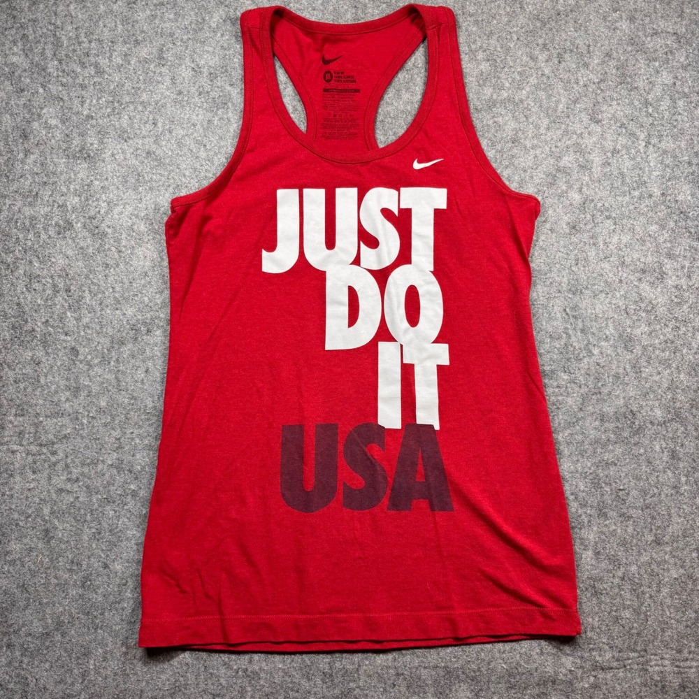 Nike‎ USA Olympic Team 2012 Just Do It Tank Top Red Womens Medium 510516-630